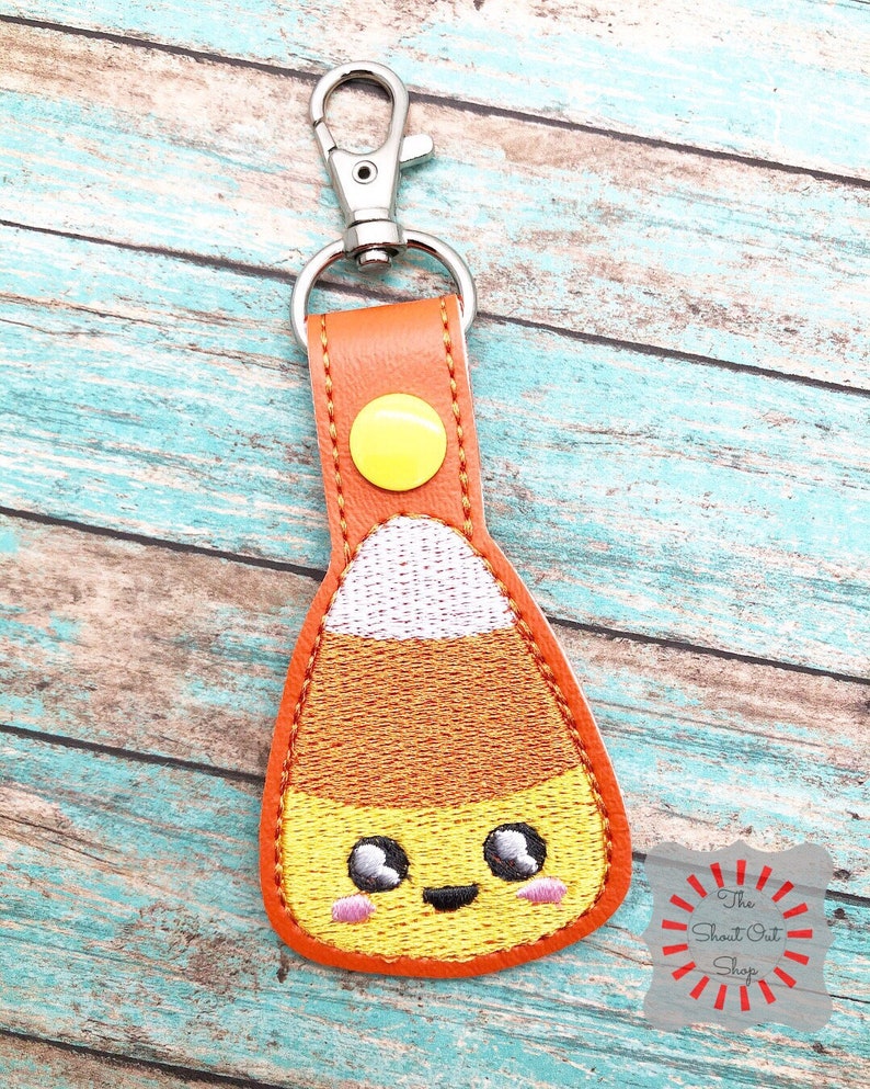Candy Corn Keychain Candy Corn Key Chain Candy Corn Key Etsy