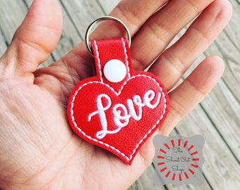 Heart Full of Love Keychain, Heart Keychain, Heart Key Chain, Heart Snap Tab, Heart Keyfob, I Love You, Love Key Chain, Heart Purse Charm