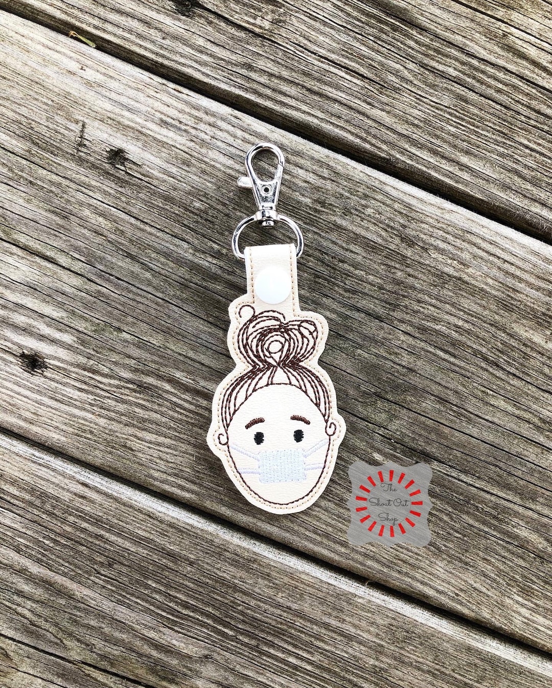 Mask Mom Keychain Masked Mama Key Chain Mask Girl Key Ring Etsy