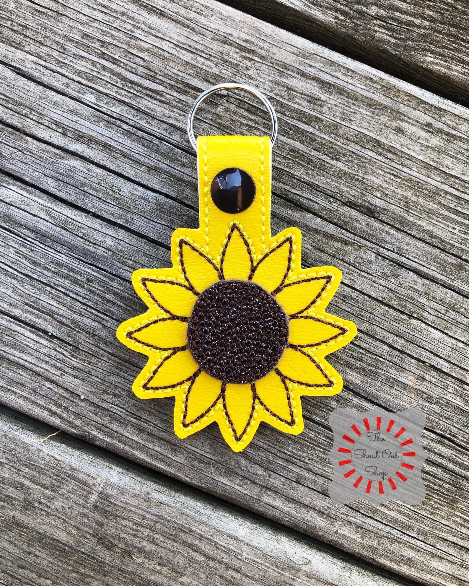 Sunflower Keychain Sunflower Key Chain Sunflower Keyring Etsy