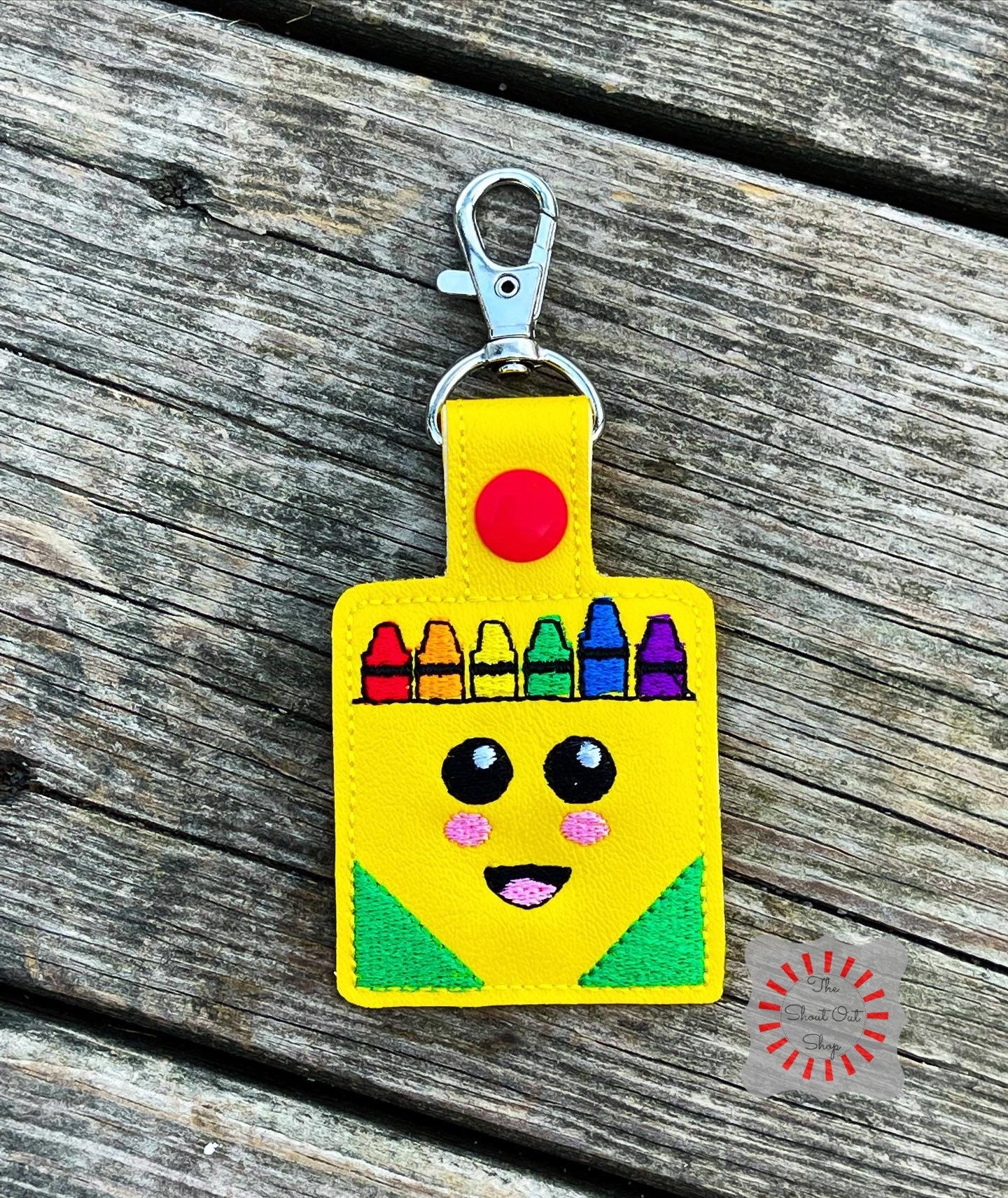 Crayon Key Rings Crayon Keychain, Crayon Key Chain, Crayon Key Ring, Crayon Charm ...