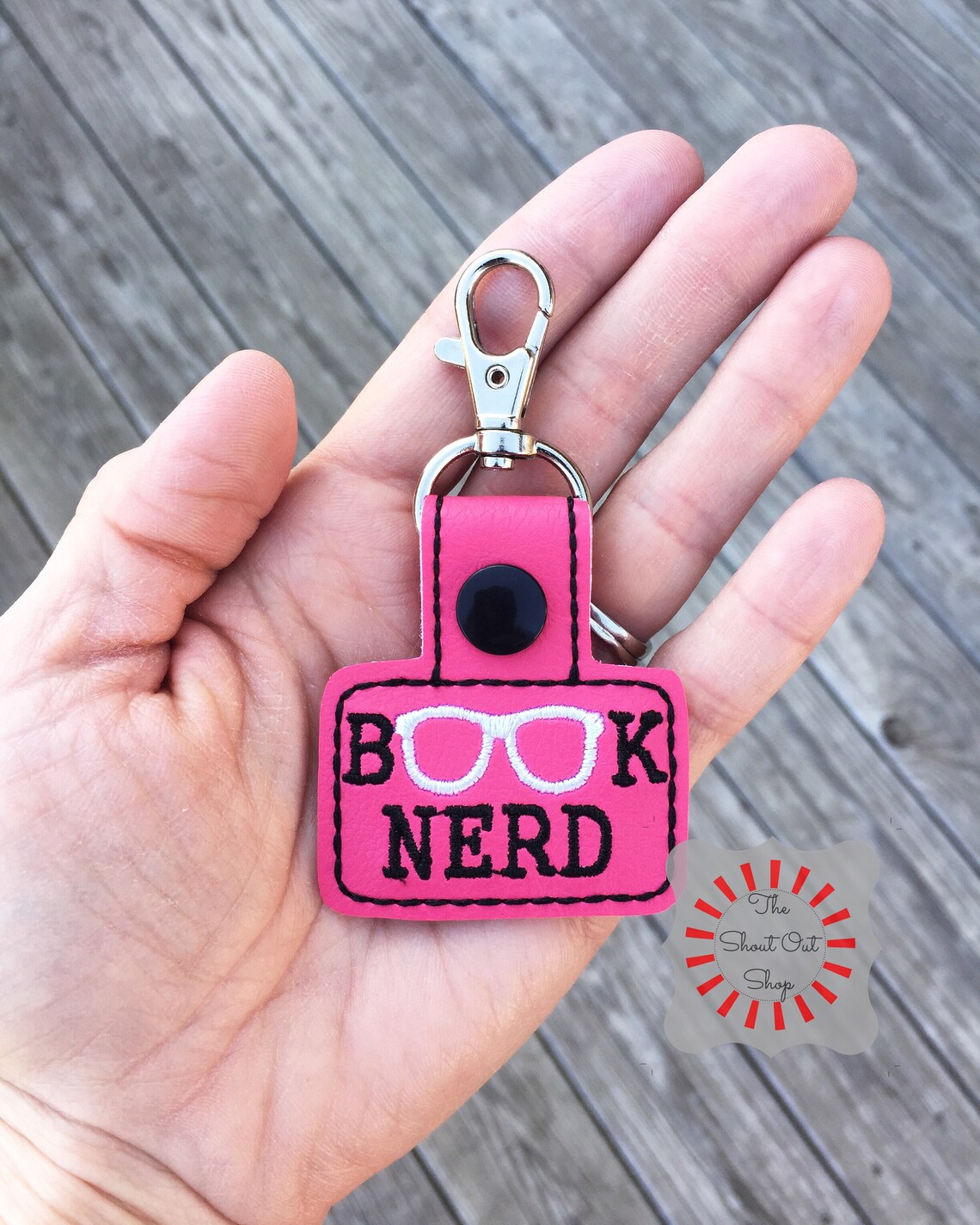 Book Nerd Keychain, Book Nerd Keyfob, Book Lover Keychain, Reader ...