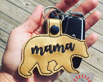 OVERSIZED Mama Bear Keychain, Mama Bear Key Chain, Mama Bear Keyring, Mama Bear Key Ring, New Mom Gift, Mama Bear, Mother’s Day Gift