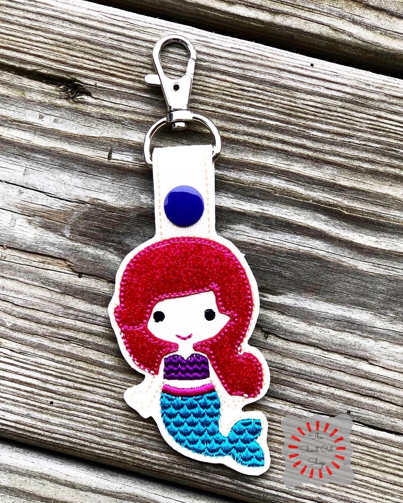 Mermaid Keychain Mermaid Girl Keychain Mer Girl Keyring Etsy