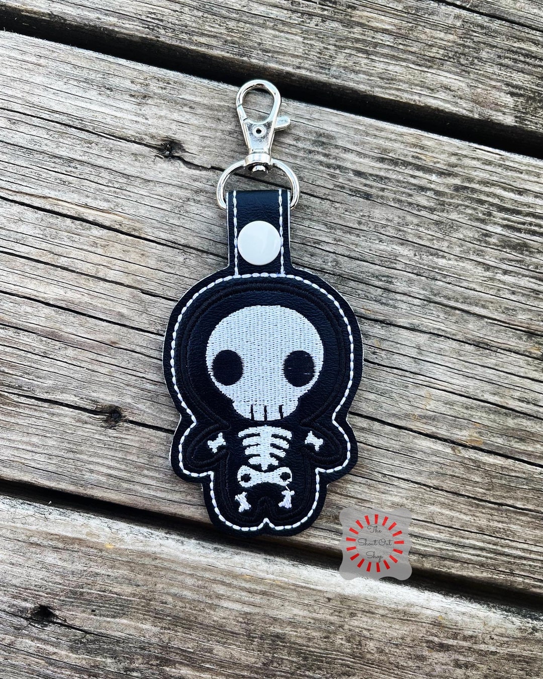 OVERSIZED Skeleton Keychain, Skeleton Key Chain, Skeleton Key Ring