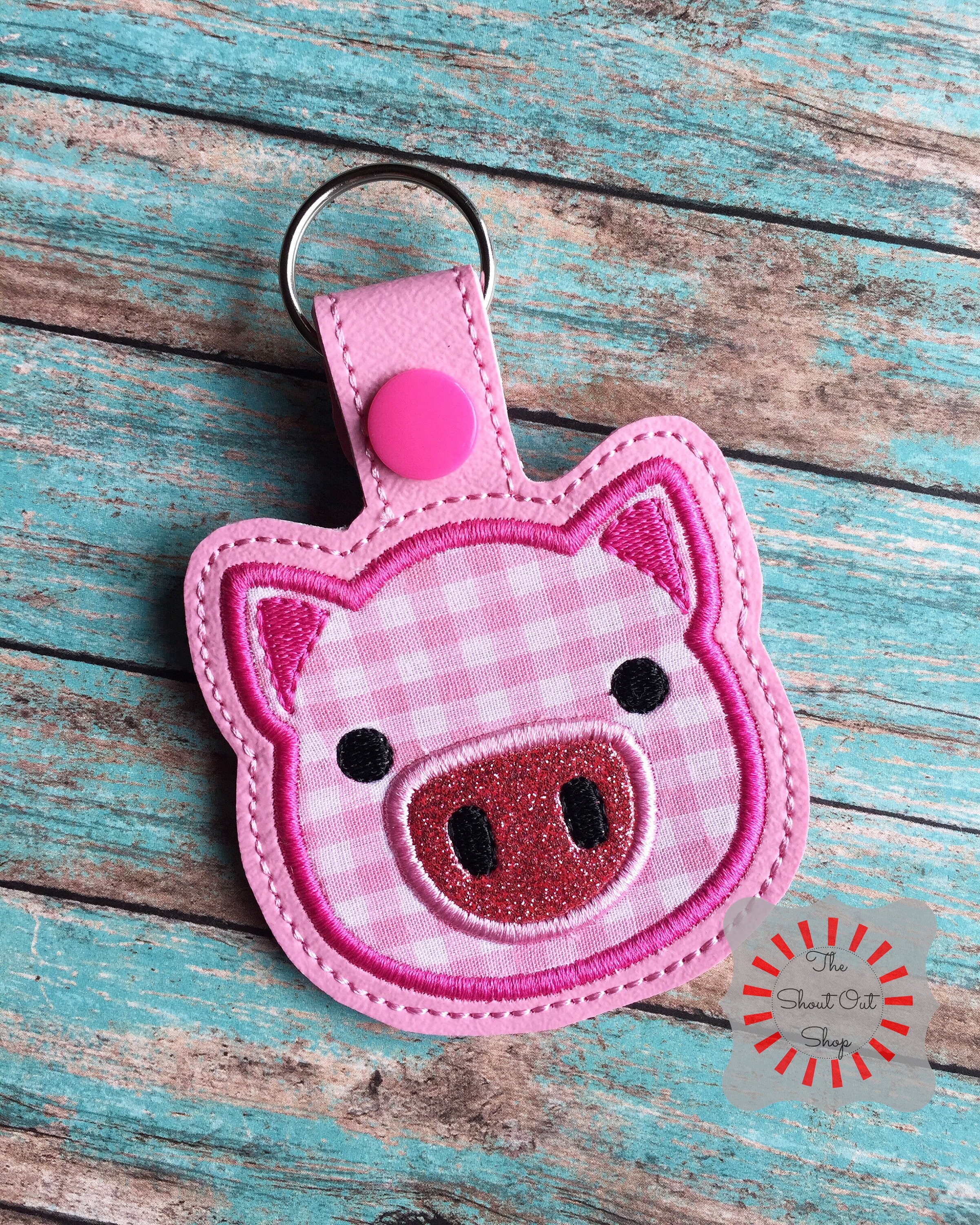 Pig Keychain, Pig Key Chain, Pig Keyring, Pig Key Ring, Hog Keychain ...