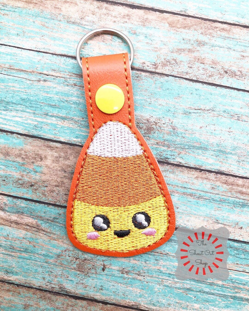 Candy Corn Keychain Candy Corn Key Chain Candy Corn Key Etsy