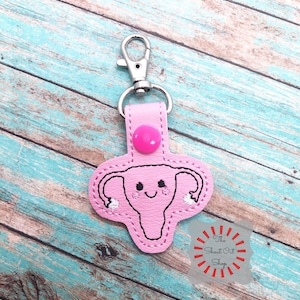 Uterus Keychain, Uterus Key Chain, Overies Keyring, Overies Key Ring, Cervix, Womb, OBGYN Gift, Doctor, Midwife, Nurse, Feminist, Female