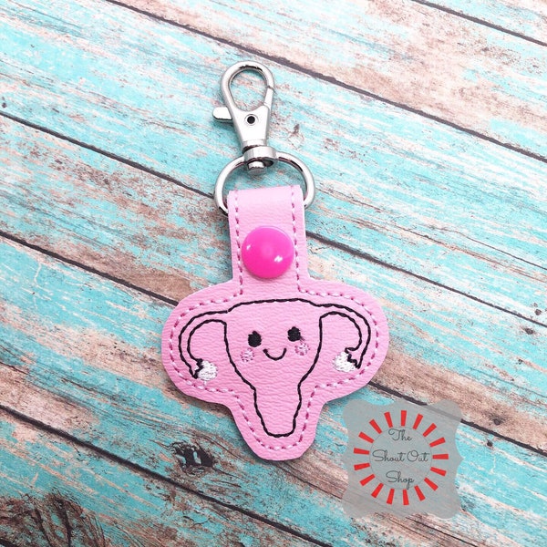 Uterus Keychain, Uterus Key Chain, Overies Keyring, Overies Key Ring, Cervix, Womb, OBGYN Gift, Doctor, Midwife, Nurse, Feminist, Female