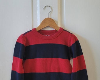 GAP Kids Red and Navy Stripe Sweatshirt - 4 ans