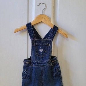 Baby GAP Denim Jean Overalls Fleece Lined  with Snowflakes - 3/6 months
