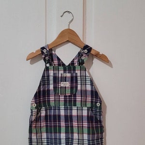 RALPH LAUREN Madras Plaid Short Overalls 18 months image 1