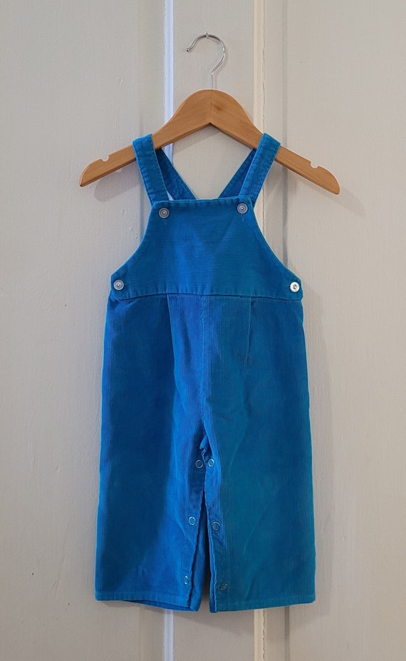 Mongomery Ward Vintage Turquoise Corduroy  Overall