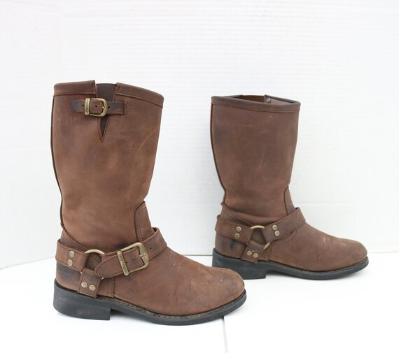 Harley Davidson brown engineer motorcycle boots si