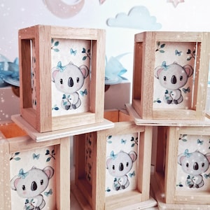 Bomboniere Koala. Bomboniere Battesimo . Lanterne in legno Artigianali. Bomboniere Nascita. Bomboniere in legno