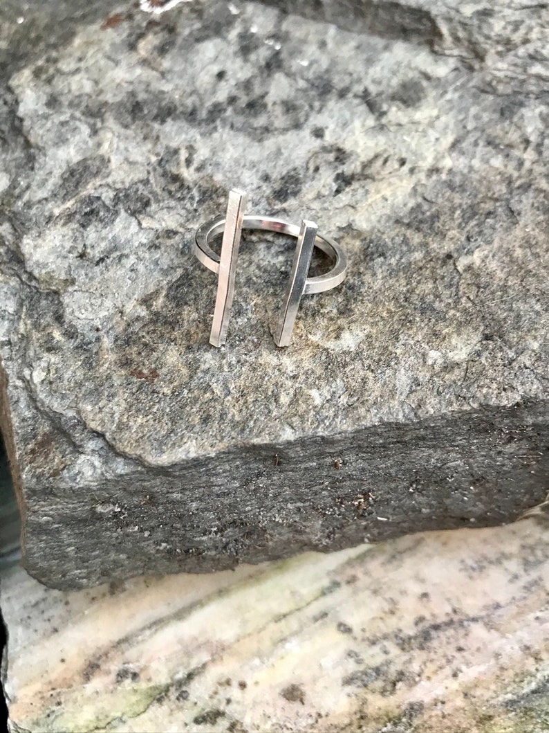 Sterling Silver Parallel Bar Ring only 1 available US size 9