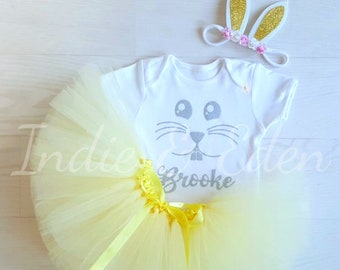 Girls Tutu - 1st Easter - Easter Tutu - Baby Tutu - Baby Girls Tutu - Easter Baby Outfit - Tutu Skirt - Personalised - Bunny - Easter Baby