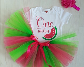 Girls Tutu - 1st Birthday Girl - Birthday Tutu - Baby Tutu Outfit - Baby Girls Tutu - Baby Tutu Birthday - Watermelon Baby - Watermelon Tutu