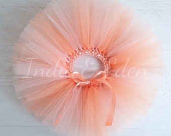 Girls Tutu - 1st Birthday Girl - Birthday Tutu - Baby Tutu - Baby Girls Tutu - Baby Tutu Birthday - Tutu Skirt - Pastel Tutu - Peach Tutu