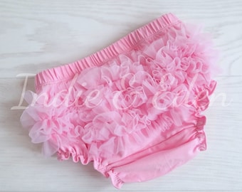 Girls Outfit - 1st Birthday Girl - Baby Bloomers - Frilly Knickers - Nappy Cover - Cake Smash - Tutu -  Photo Prop - Baby Knickers