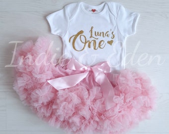 Girls Tutu - 1st Birthday Girl - Birthday Tutu - Baby Tutu Outfit - Baby Girls Tutu - Baby Tutu Birthday - Personalised - Baby Pink Tutu