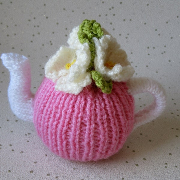 KNITTING PATTERN PDF - Teapot Flowers Chocolate Orange Bath Bomb Cover Cosy - Written In English