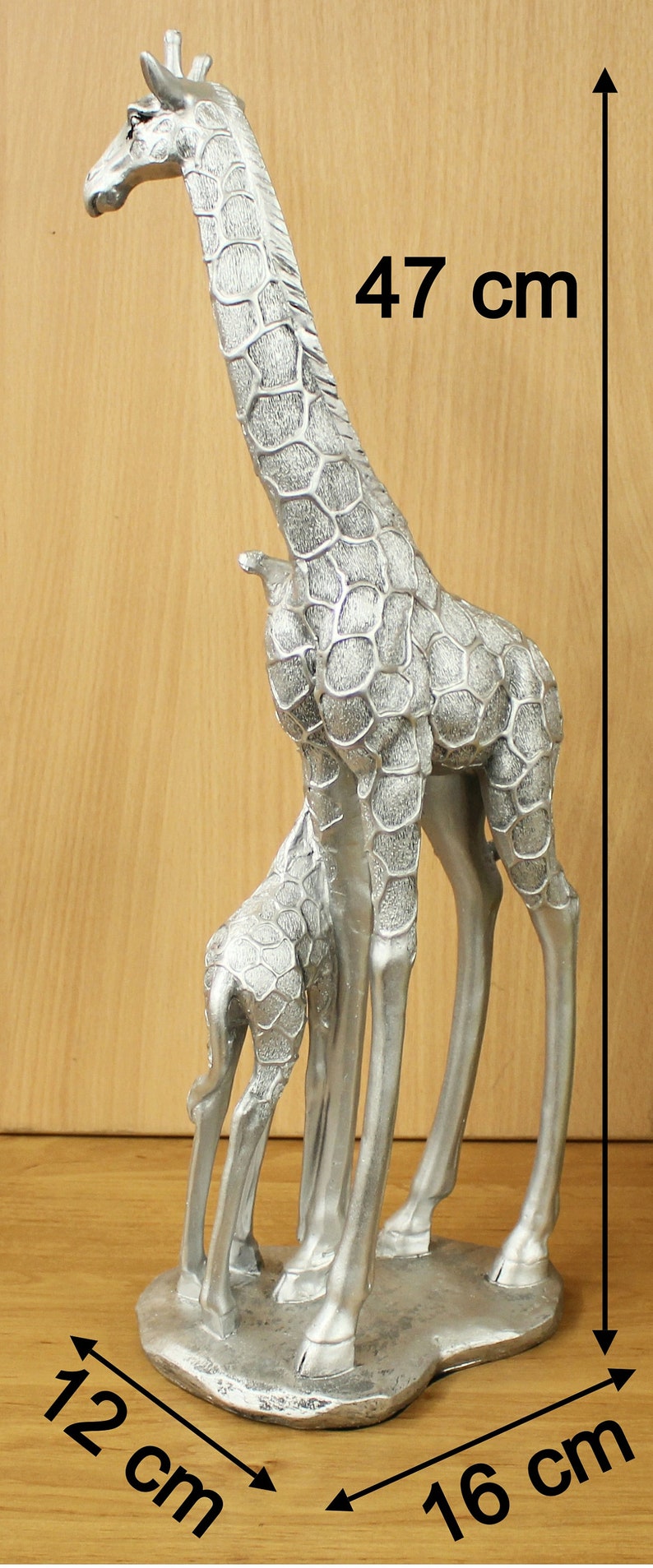 Larger Vintage Silver Resin Giraffe Ornament Figurine Statue Etsy UK