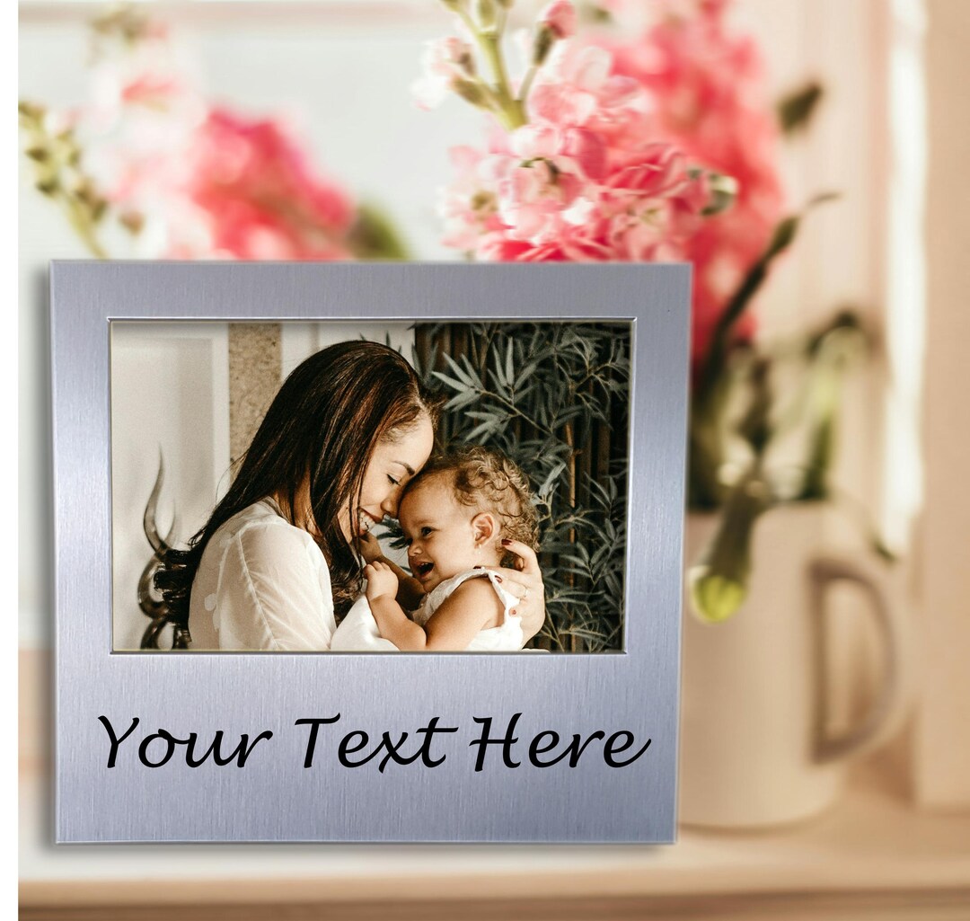Personalised Photo Frame - With Your Text - Custom Photo Frame ...