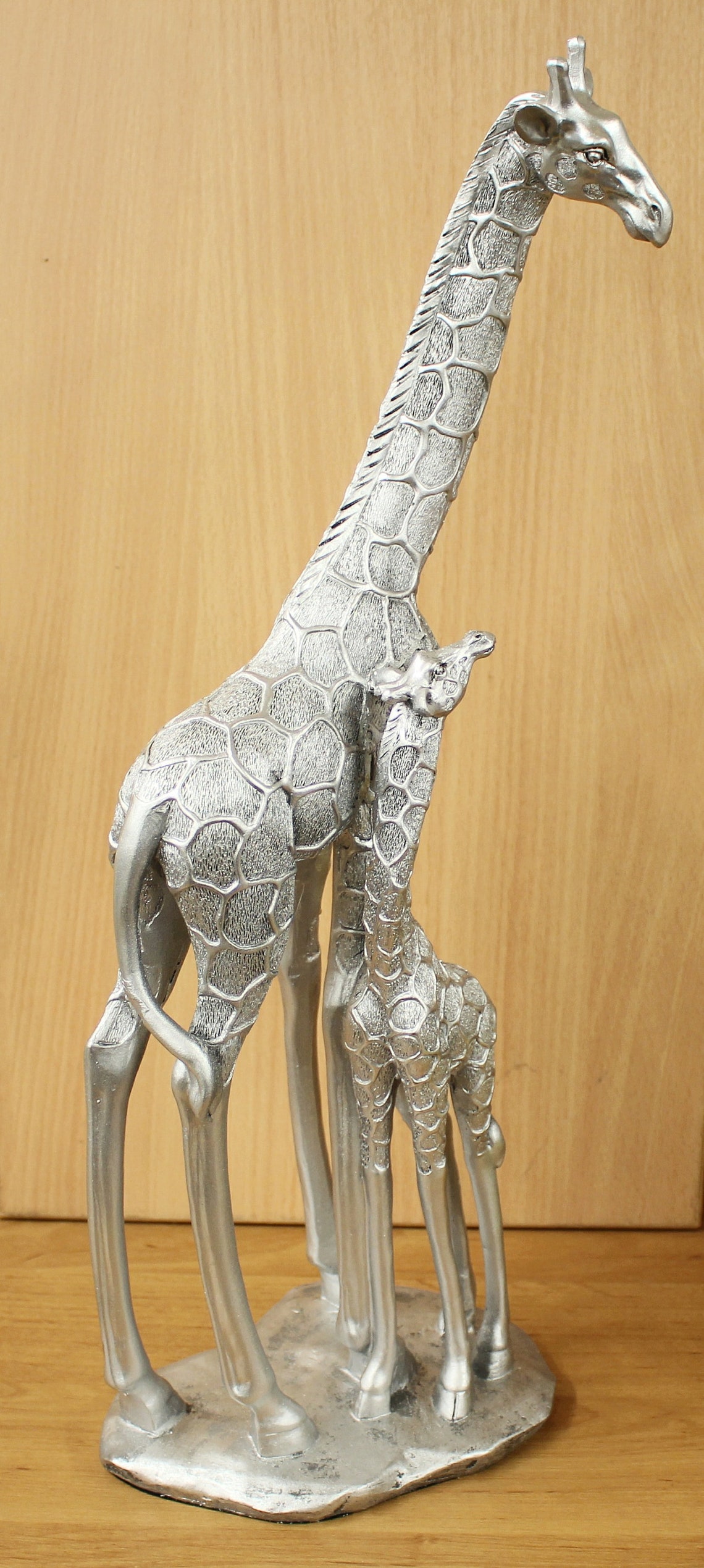 Larger Vintage Silver Resin Giraffe Ornament Figurine Statue Etsy