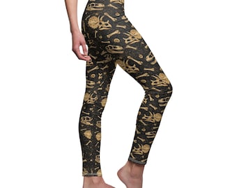 Leggings con fósiles de dinosaurios / Paleontología / STEM / Estilo geek