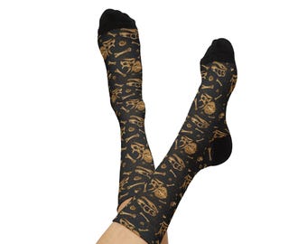 Calcetines con estampado de fósiles de dinosaurio / Calcetines de paleontología con estilo geek