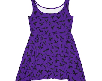 Vestido de patinadora de dragón morado / Silueta de fantasía gótica