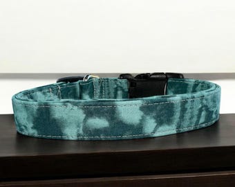 Cloudy Night Sky Cotton Dog Collar - Comfortable, Durable, and Stylish - Sizes XS (teacup and Cat) through XXL (giant breeds)
