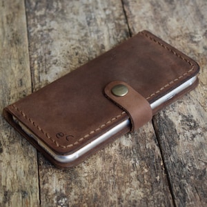 Iphone 11 Funda de la cartera marrón marrón con el soporte de la tarjeta para los hombres o las mujeres, iphone 11 Flip Caso