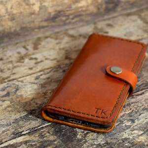 Custodia portafoglio in pelle per Samsung Galaxy S20, S20 Plus, S10, S10e, S10 Plus, S9, S9 Plus, S8, S8 Plus, S7, S7 Edge, S6, S6 Edge Pelle marrone