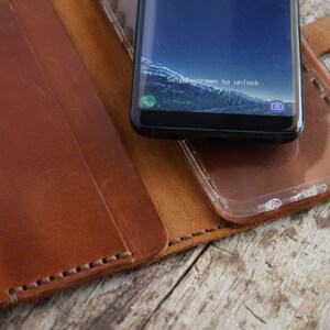 iPhone leather wallet case brown for 11 pro max / 11 pro / 11 / xs / max / xs / xr / 7 8 plus / x / 6 6s plus / 5 5s / SE 2020, SE 2 flip image 6