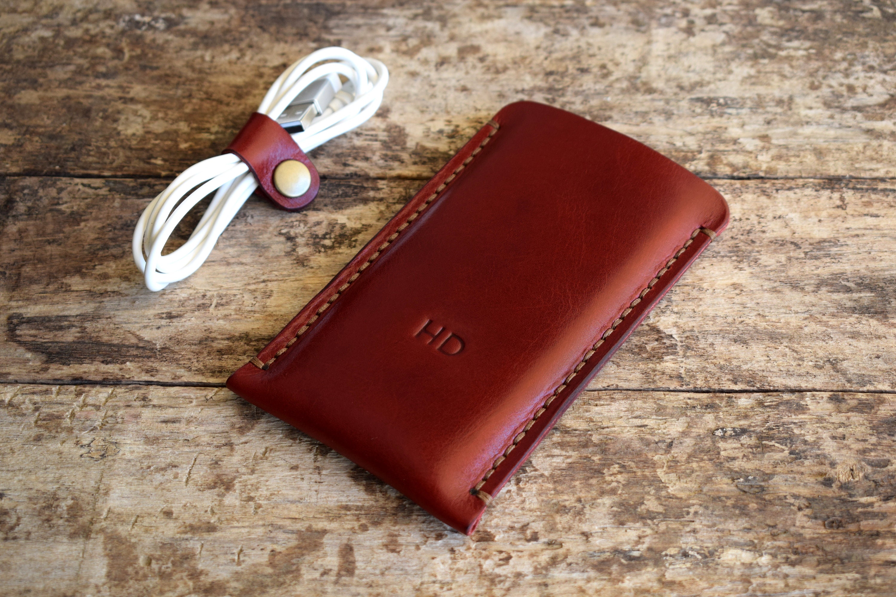 Genuine Leather Phone Travel Bag Slim Leather Phone Case 