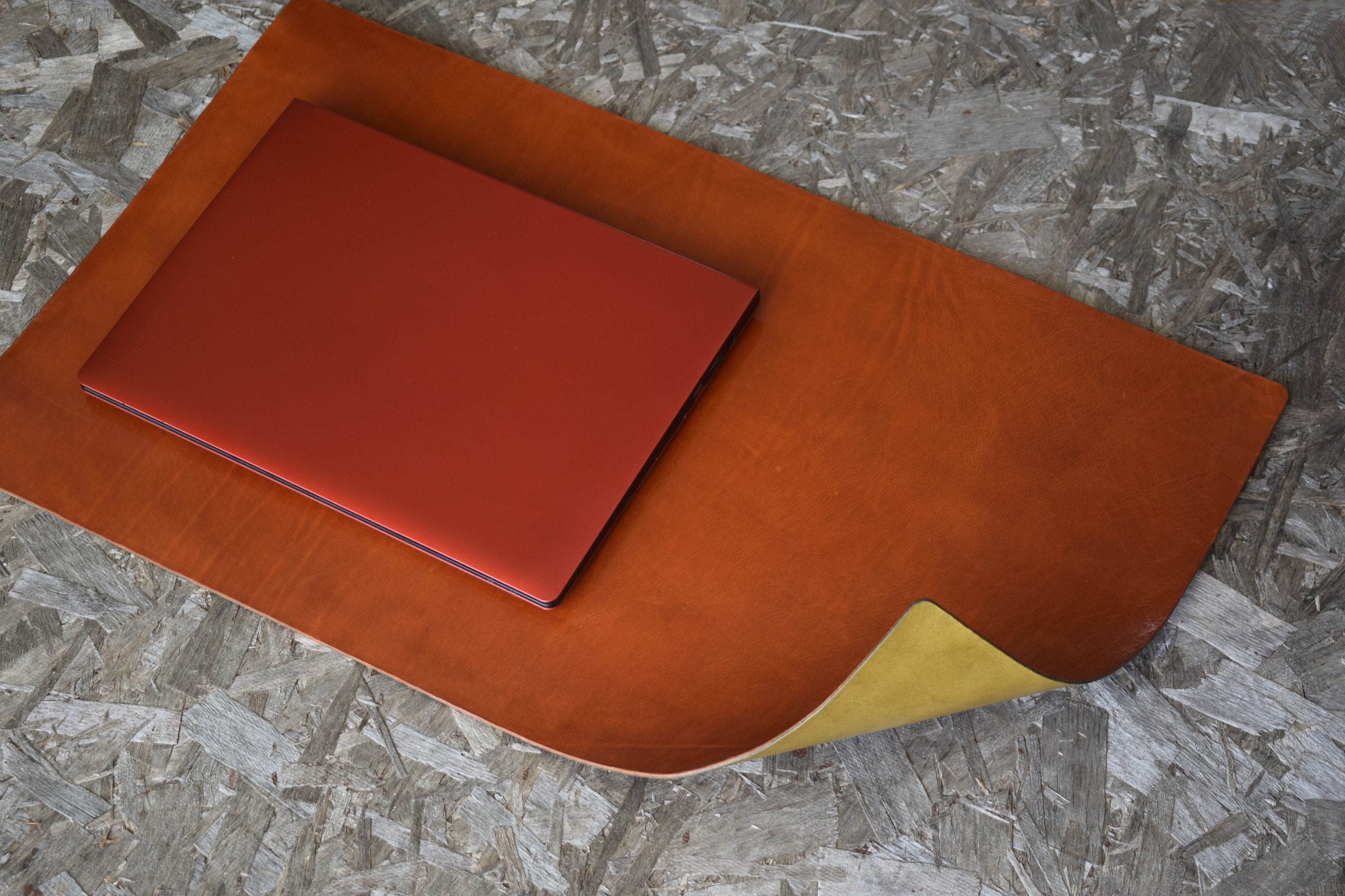 Doublesided Leather Desk Blotter Vintage Leather Desk Pad Etsy UK