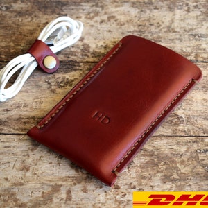 iphone sleeve leather case, iphone pouch leather for 11 Pro Max, 11 pro, 11, X, XS, XR, XS Max, 8 Plus, 7 Plus, 6s Plus 5, 5s, Se 2020 red