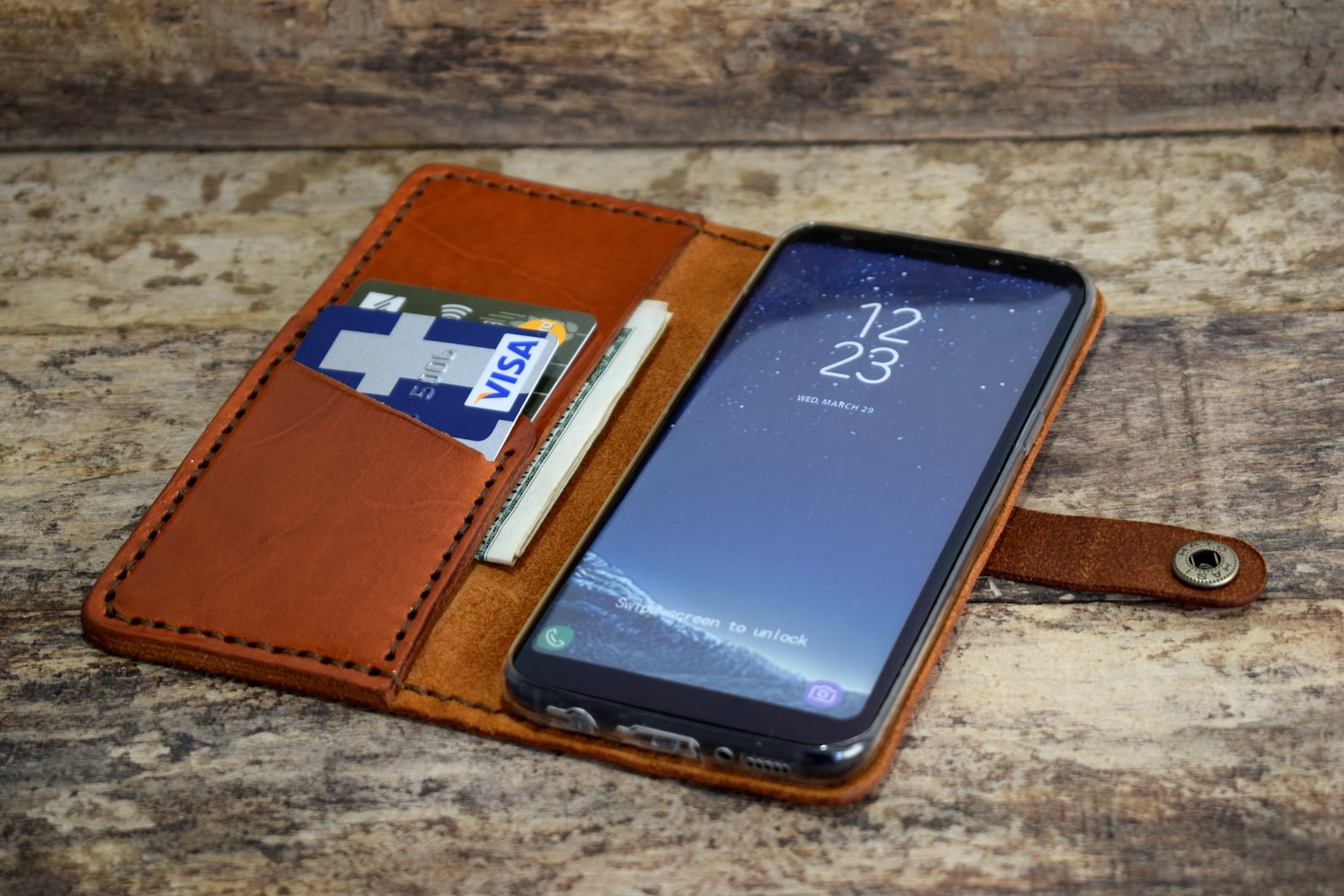 Iphone SE 2020 Wallet Case Leather for Men or Women With Card Etsy