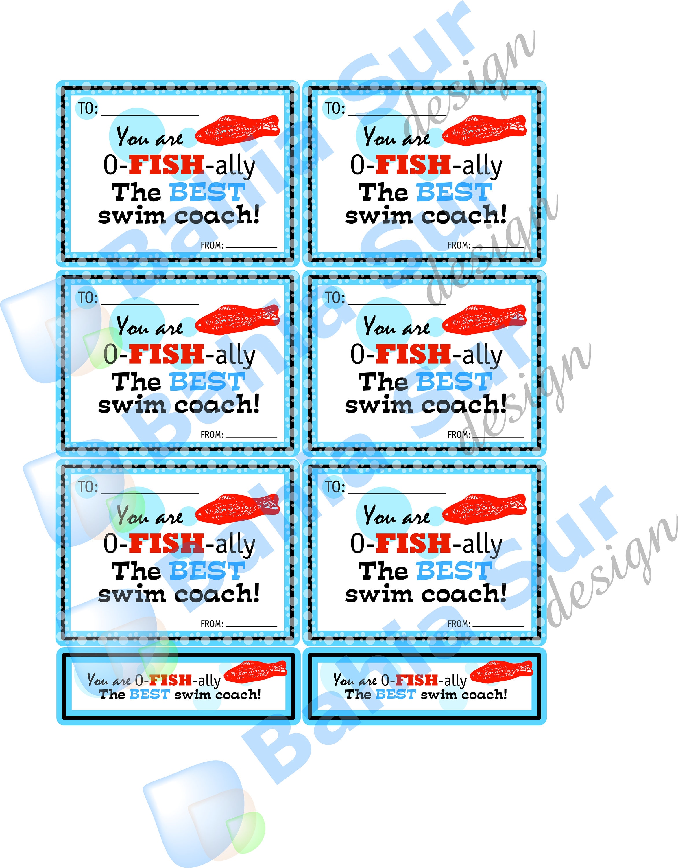 You Are Officially the Best Swim Coach. Swim Coach Treat. Etsy