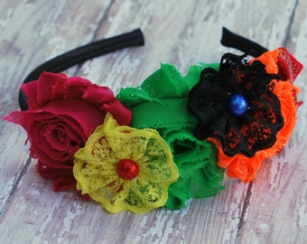 Multi Color Flower Headband