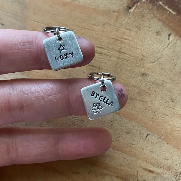 Placa de identificación para mascotas pequeñas: Placa de aluminio personalizada para perros y gatos pequeños.