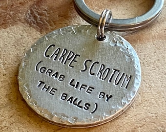 Funny keychain keychain for men adult humor grab life keychain custom personalized gifts graduation gift carpe diem next chapter gift