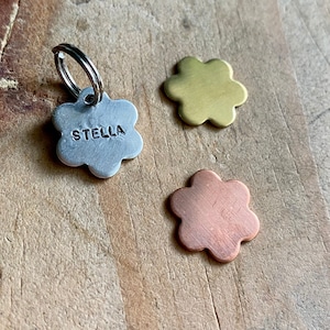 floral pet tag teeny tiny tag tiny pet id tag cat id tag small pet id tag tiny female dog tag cat tag dog name tag small dog pet id tag girl