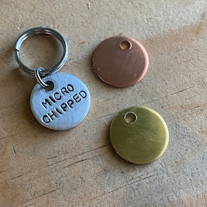 Add on microchip tag tiny cat id tag small pet id tag microchipped pet id tag tiny dog tag  microchipped cat tag microchipped dog tag