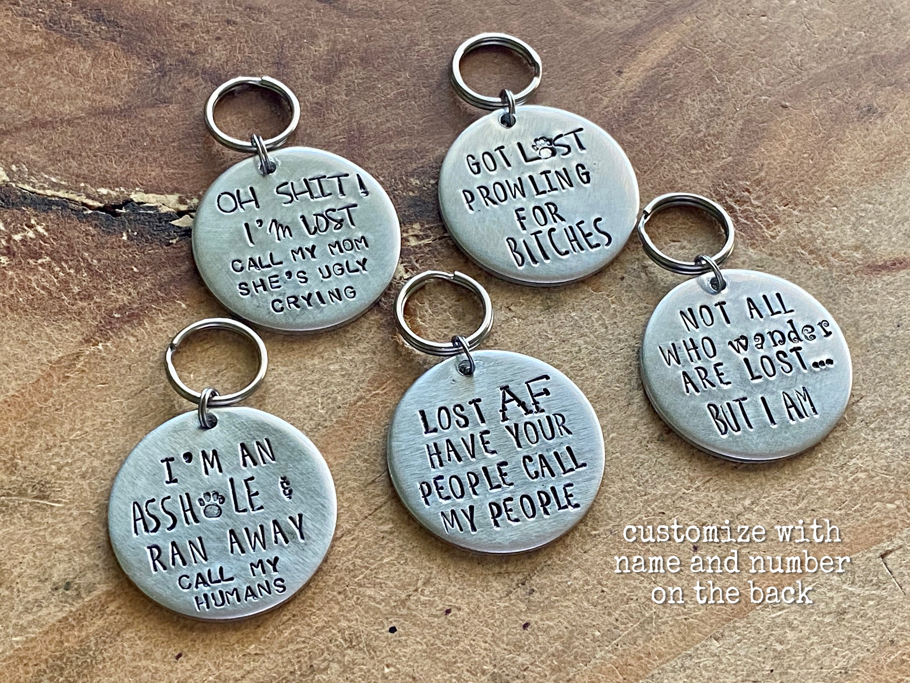 Funny Pet Id Tag Dog Tags for Dogs Personalized Funny Pet Tag Dog