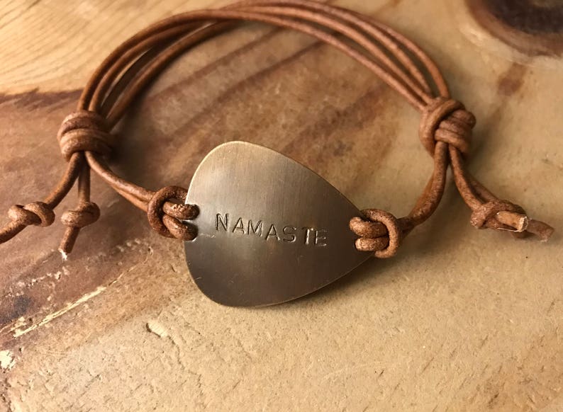 Guitar Pick Bracelet Custom Mens Engraved Bracelet Etsy