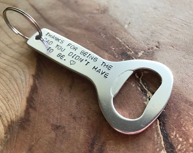 Dad Keychain Custom Bottle Opener Keychain Dad Birthday Gift Father's ...