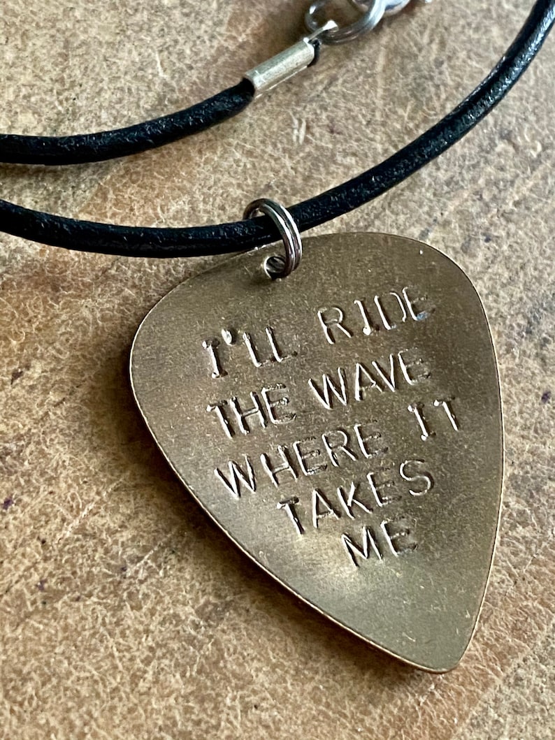 Custom Guitar Pick Necklace Personalized Guitar Pick Hand Etsy